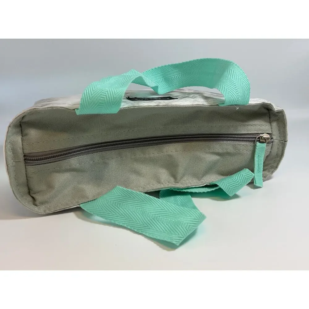 Igloo Mini Essential Insulated Tote Cooler Bag Gray Tie Dye Aqua 9 Can